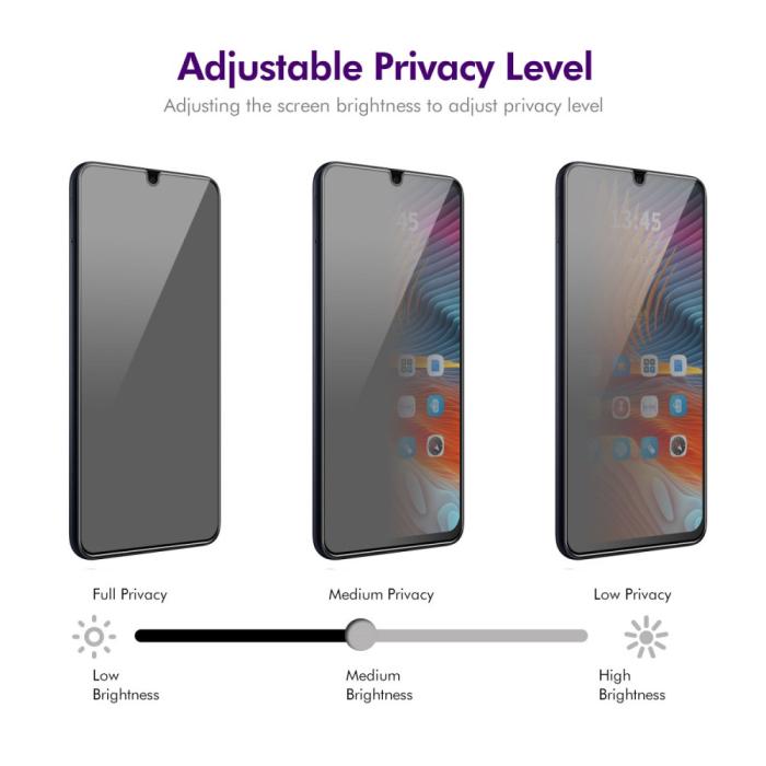 Bild 4, ENKAY ENKAY Xiaomi Redmi 14C Skärmskydd Härdat Glas Heltäckande Privacy - Teknikhallen.se