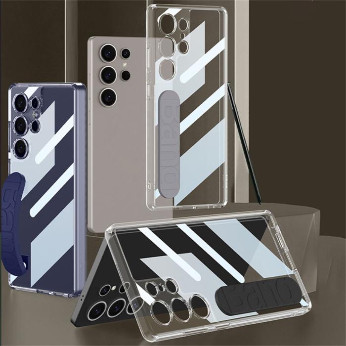 Bild 2, GKK GKK Samsung Galaxy S25 Ultra Skal Hand Strap Hybrid Grå - Teknikhallen.se