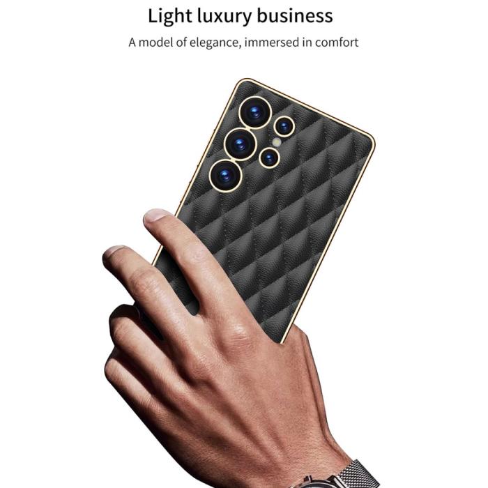 Bild 5, GKK GKK Samsung Galaxy S25 Ultra Skal Diamond Hybrid Läder Lila - Teknikhallen.se