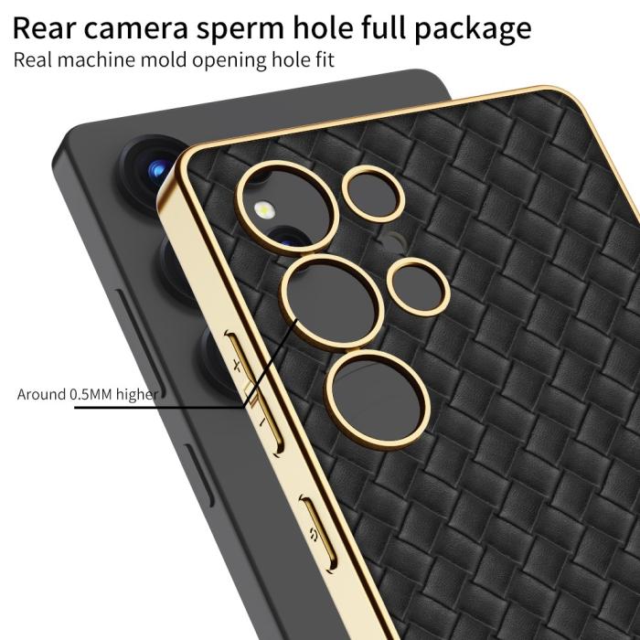 Bild 4, GKK GKK Samsung Galaxy S25 Ultra Skal Vävd Hybrid Läder Vit - Teknikhallen.se