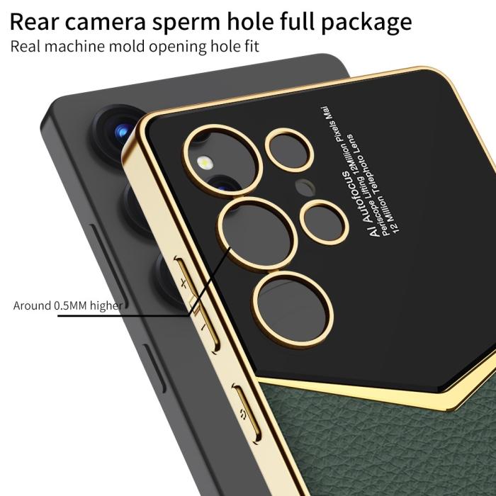 Bild 3, GKK GKK Galaxy S25 Ultra Skal Läder Hybrid Electroplate Svart - Teknikhallen.se