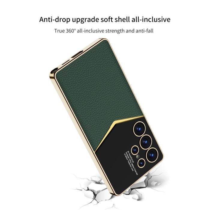 Bild 6, GKK GKK Galaxy S25 Ultra Skal Läder Hybrid Electroplate Svart - Teknikhallen.se