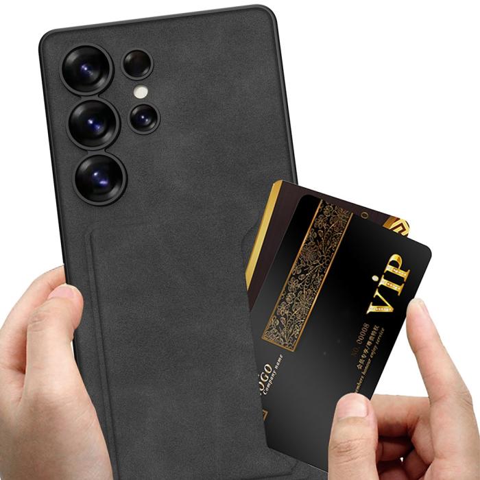 Bild 6, GKK GKK Galaxy S25 Ultra Skal Med Kortfack/Kickstand Läder Svart - Teknikhallen.se