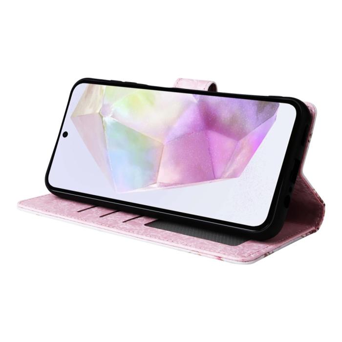 Bild 3,  Samsung Galaxy A16/A26 5G Fodral RFID Rosa Blommor - Teknikhallen.se