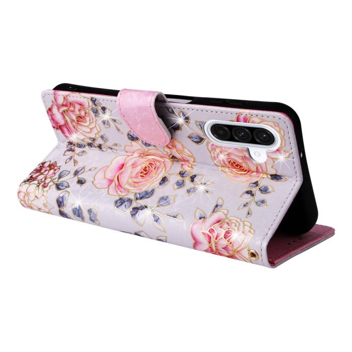 Bild 4,  Samsung Galaxy A16/A26 5G Fodral RFID Rosa Blommor - Teknikhallen.se