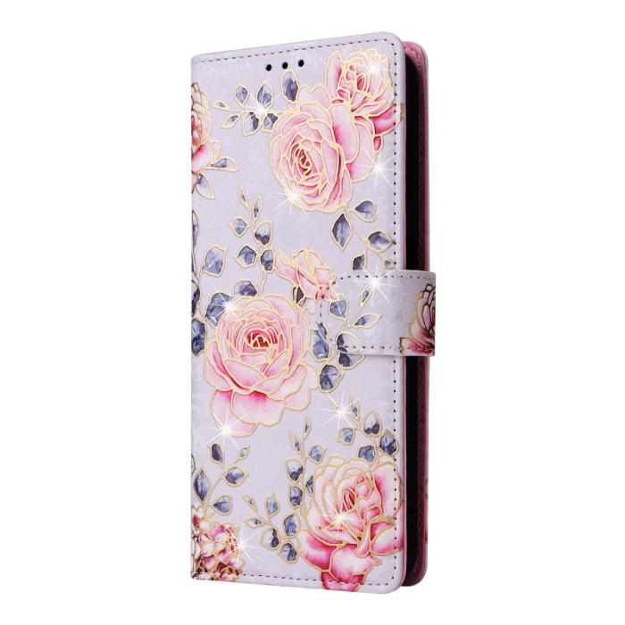 Bild 6,  Samsung Galaxy A16/A26 5G Fodral RFID Rosa Blommor - Teknikhallen.se
