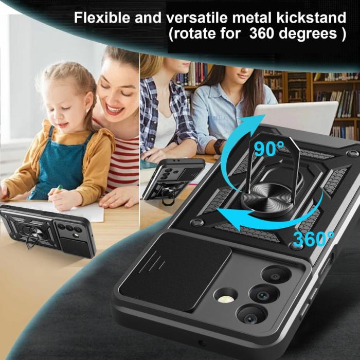 Bild 4,  Samsung Galaxy A26 5G Skal CamShield Ring Hybrid Svart - Teknikhallen.se