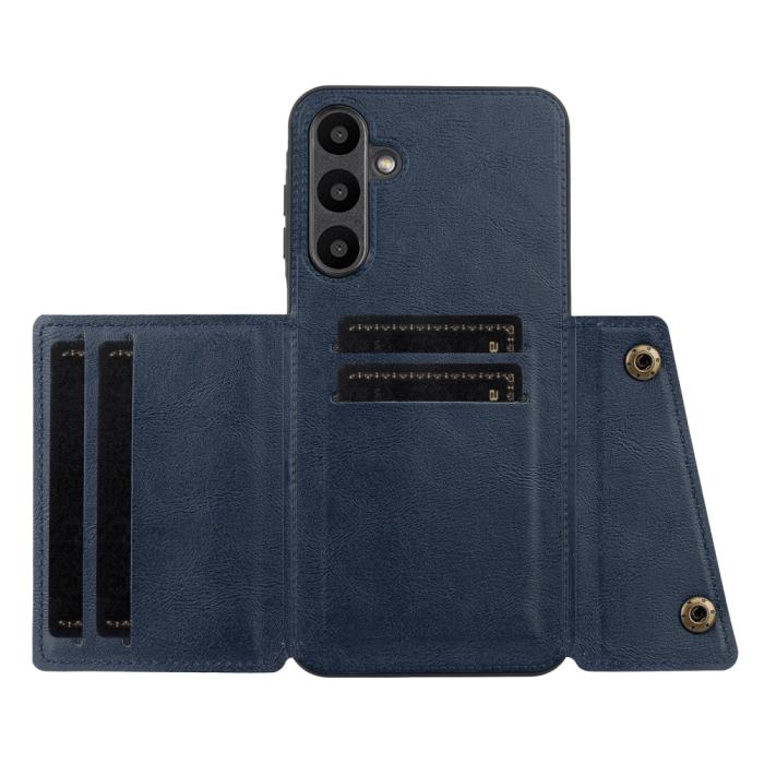 Bild 3,  Samsung Galaxy A26 5G Skal Läder Med Kortfack Och Magnet - Teknikhallen.se