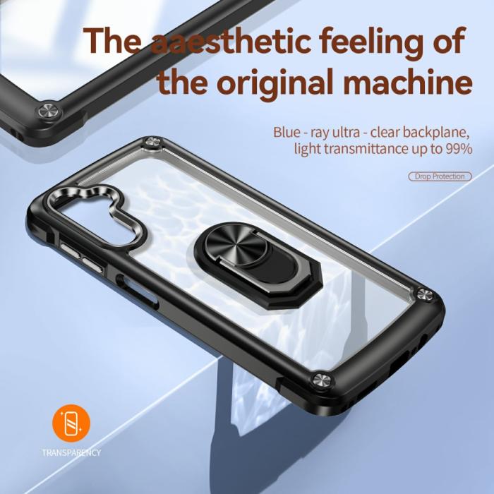 Bild 3,  Samsung Galaxy A16/A26 5G Skal Shockproof Ring Hybrid Svart - Teknikhallen.se