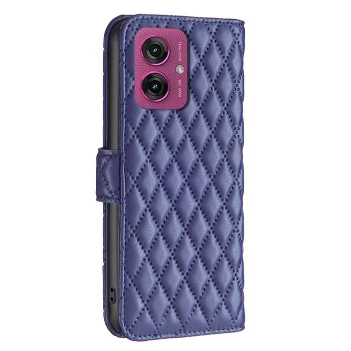 Bild 6,  Motorola Moto G55 5G Fodral Diamond Läder Blå - Teknikhallen.se
