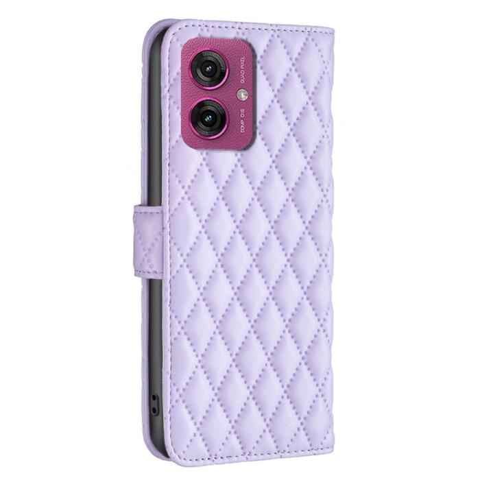 Bild 6,  Motorola Moto G55 5G Fodral Diamond Läder Lila - Teknikhallen.se