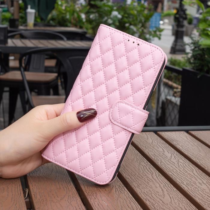 Bild 4,  Motorola Moto G55 5G Fodral Diamond Läder Rosa - Teknikhallen.se