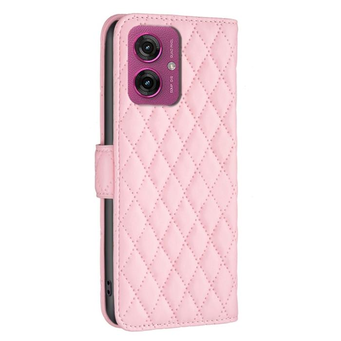 Bild 6,  Motorola Moto G55 5G Fodral Diamond Läder Rosa - Teknikhallen.se