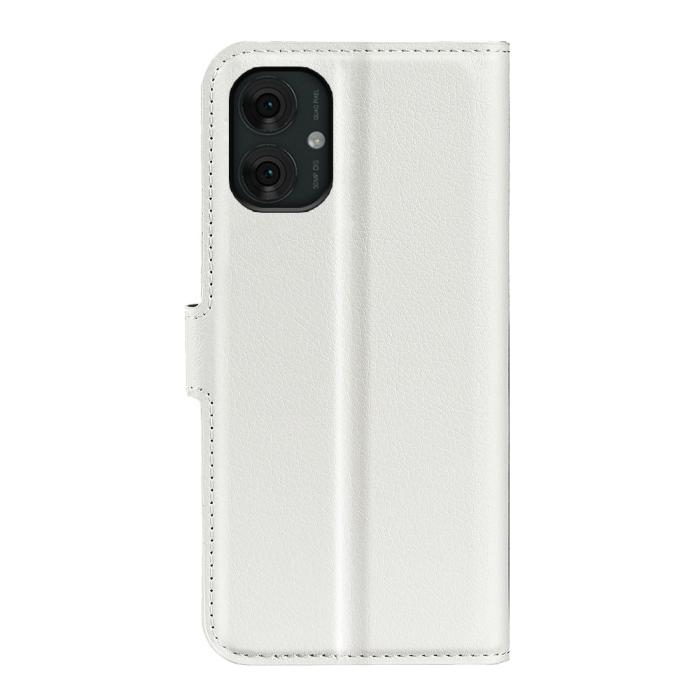 Bild 6,  Motorola Moto G55 5G Fodral Litchi Läder Vit - Teknikhallen.se