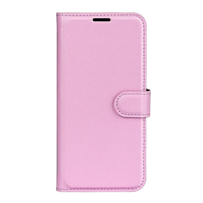 Bild 5,  Motorola Moto G55 5G Fodral Litchi Läder Ljus Rosa - Teknikhallen.se