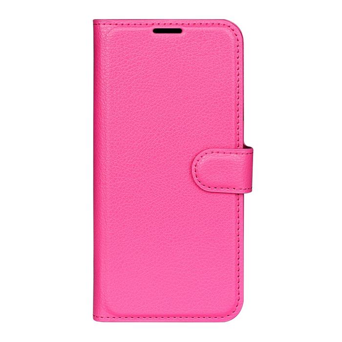 Bild 5,  Motorola Moto G55 5G Fodral Litchi Läder Rosa - Teknikhallen.se