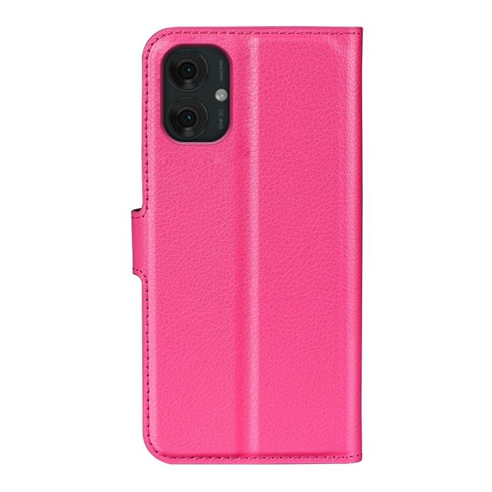 Bild 6,  Motorola Moto G55 5G Fodral Litchi Läder Rosa - Teknikhallen.se