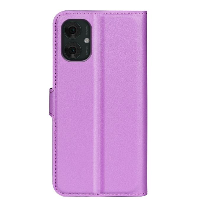 Bild 6,  Motorola Moto G55 5G Fodral Litchi Läder Lila - Teknikhallen.se