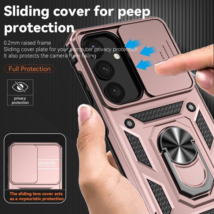 Bild 5,  Samsung Galaxy S25 Plus Skal Hybrid Ring CamShield Roséguld - Teknikhallen.se