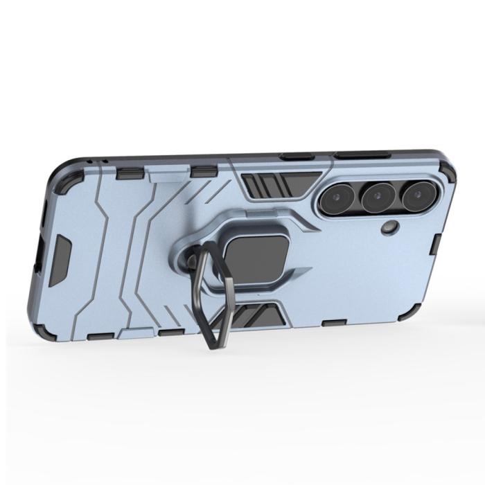 Bild 2,  Samsung Galaxy S25 Plus Skal Hybrid Armor Ring Blå - Teknikhallen.se