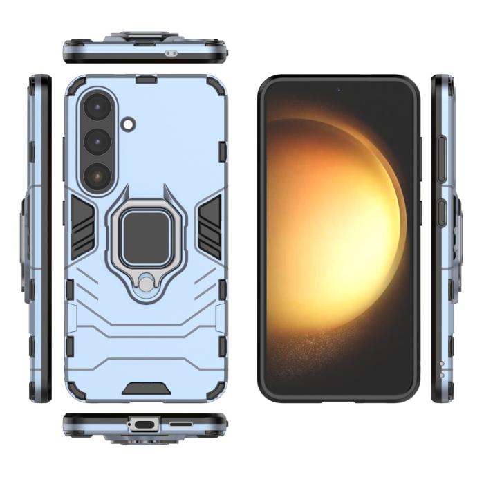 Bild 5,  Samsung Galaxy S25 Plus Skal Hybrid Armor Ring Blå - Teknikhallen.se