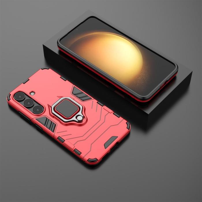 Bild 6,  Samsung Galaxy S25 Plus Skal Hybrid Armor Ring Röd - Teknikhallen.se