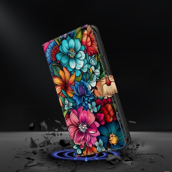 Bild 4,  Motorola Moto G55 5G Fodral Läder Blommor - Teknikhallen.se