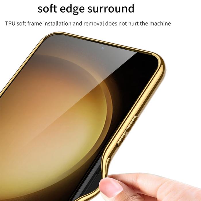 Bild 6, GKK GKK Galaxy S25 Plus Skal Läder Hybrid Electroplate Kolfiber Textur - Teknikhallen.se
