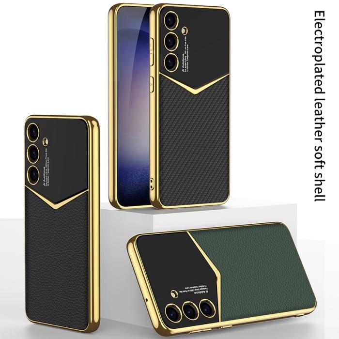 Bild 2, GKK GKK Galaxy S25 Plus Skal Läder Hybrid Electroplate Vit - Teknikhallen.se