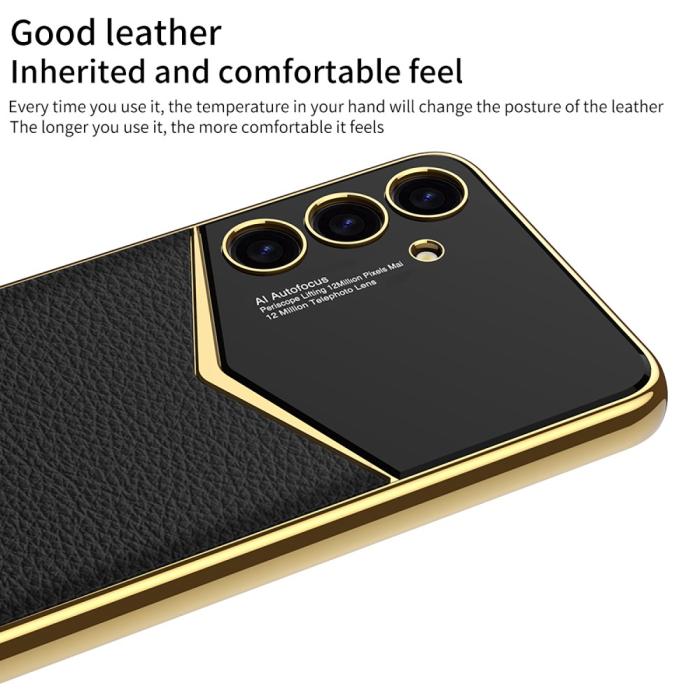 Bild 3, GKK GKK Galaxy S25 Plus Skal Läder Hybrid Electroplate Grön - Teknikhallen.se