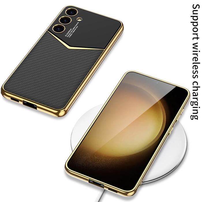 Bild 5, GKK GKK Galaxy S25 Plus Skal Läder Hybrid Electroplate Lila - Teknikhallen.se