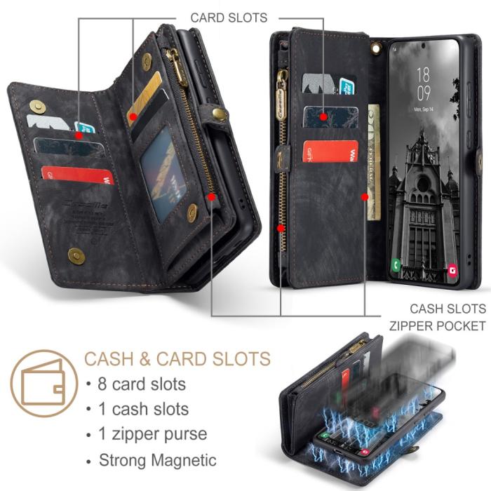 Bild 6, CASEME CASEME Galaxy S25 Plus 2in1 Fodral/Skal Multifunktionell Svart - Teknikhallen.se