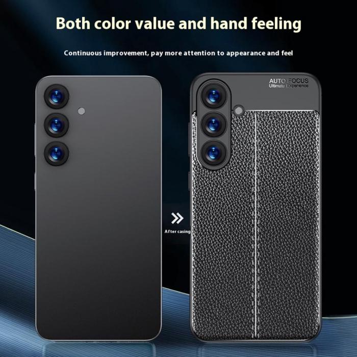 Bild 3,  Samsung Galaxy S25 Plus Skal Litchi Textur Svart - Teknikhallen.se