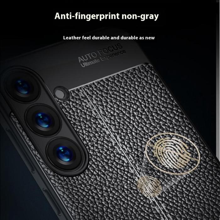 Bild 5,  Samsung Galaxy S25 Plus Skal Litchi Textur Svart - Teknikhallen.se