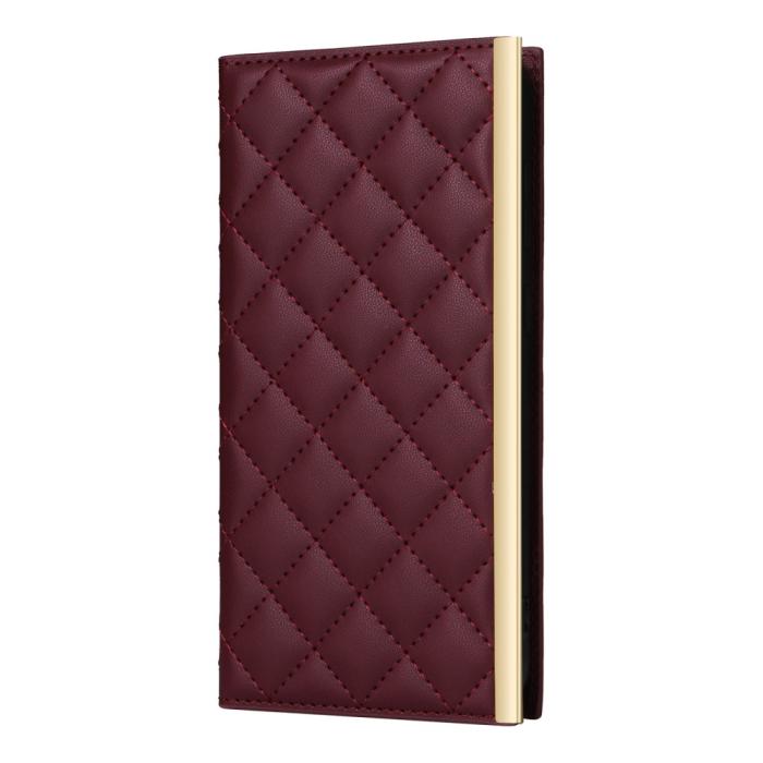 Bild 6,  Samsung Galaxy S25 Plus Fodral Rhombus Läder Vinröd - Teknikhallen.se