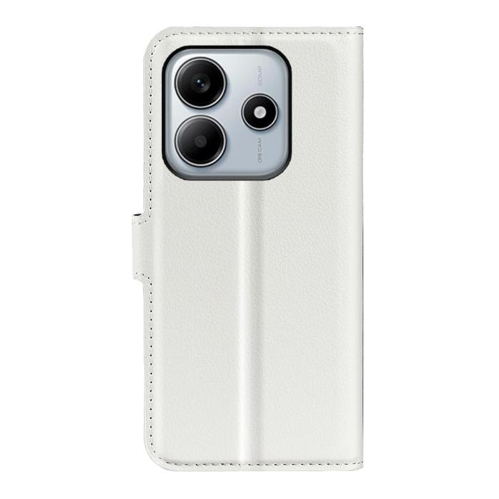 Bild 6,  Xiaomi Redmi Note 14 5G Fodral Litchi Läder Vit - Teknikhallen.se
