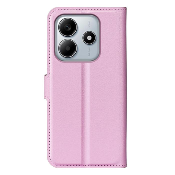 Bild 6,  Xiaomi Redmi Note 14 5G Fodral Litchi Läder Ljus Rosa - Teknikhallen.se