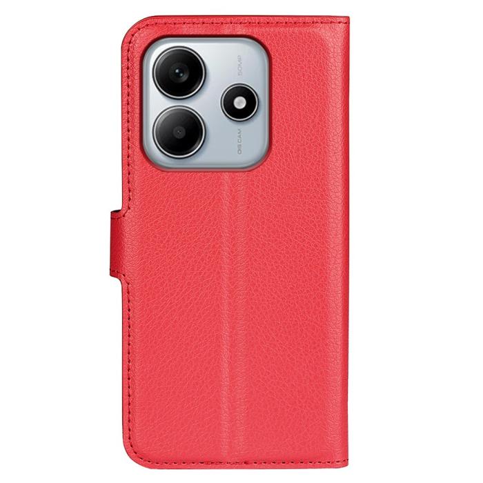 Bild 6,  Xiaomi Redmi Note 14 5G Fodral Litchi Läder Röd - Teknikhallen.se