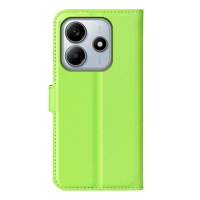 Bild 6,  Xiaomi Redmi Note 14 5G Fodral Litchi Läder Grön - Teknikhallen.se