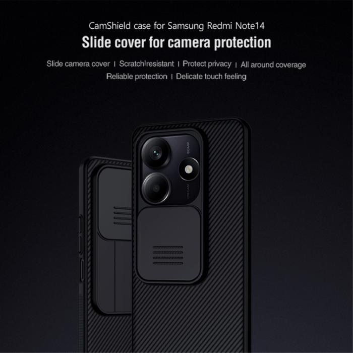 Bild 4, NILLKIN NILLKIN Xiaomi Redmi Note 14 5G/4G Skal CamShield Svart - Teknikhallen.se