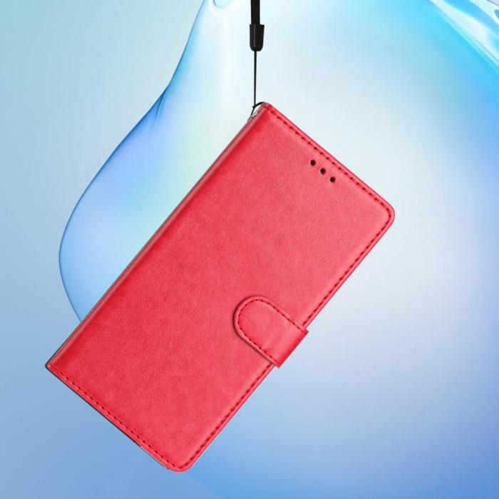 Bild 5,  Xiaomi Redmi Note 14 5G Plånboksfodral Läder Röd/Rosa - Teknikhallen.se
