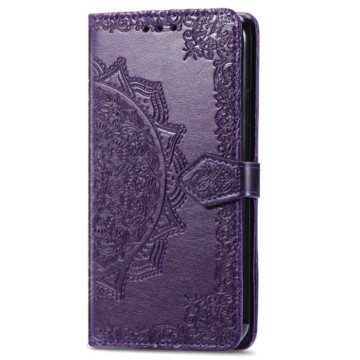 Bild 5,  Xiaomi Redmi Note 14 5G Fodral Läder Mandala Tryck Mörk Lila - Teknikhallen.se