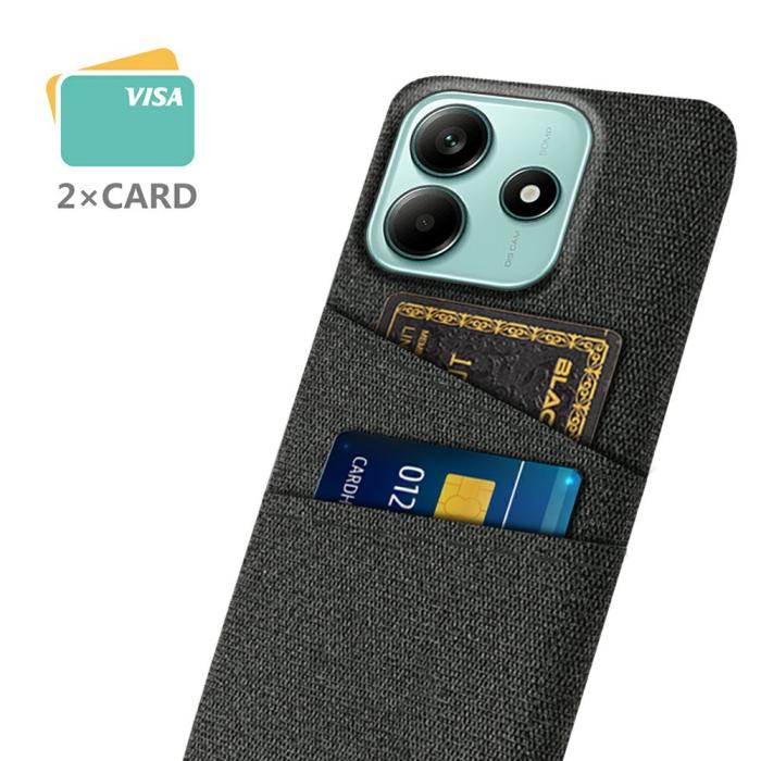 Bild 2,  Xiaomi Redmi Note 14 5G Skal Med Kortfack Tygbelagt Svart - Teknikhallen.se