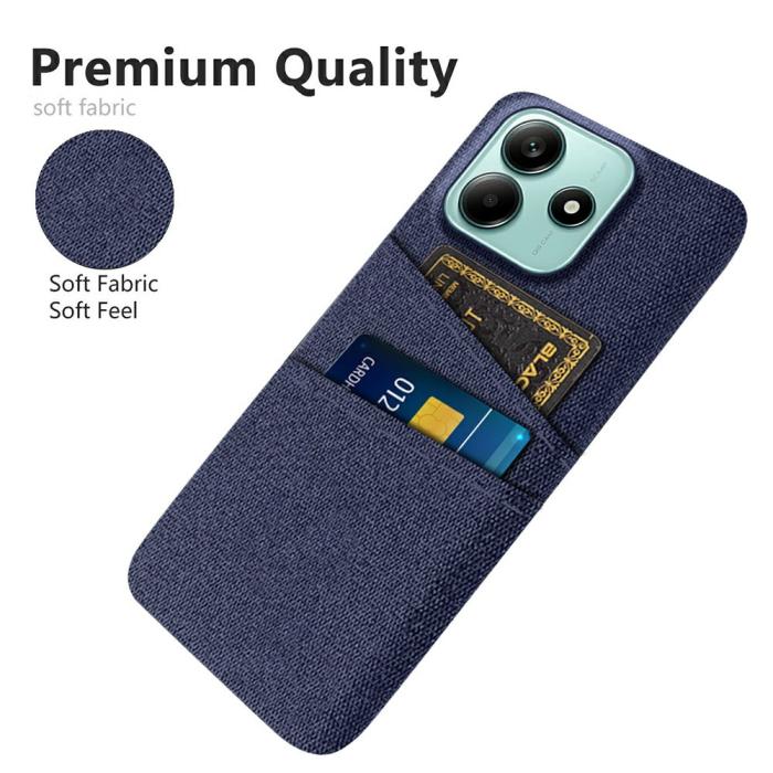 Bild 3,  Xiaomi Redmi Note 14 5G Skal Med Kortfack Tygbelagt Blå - Teknikhallen.se