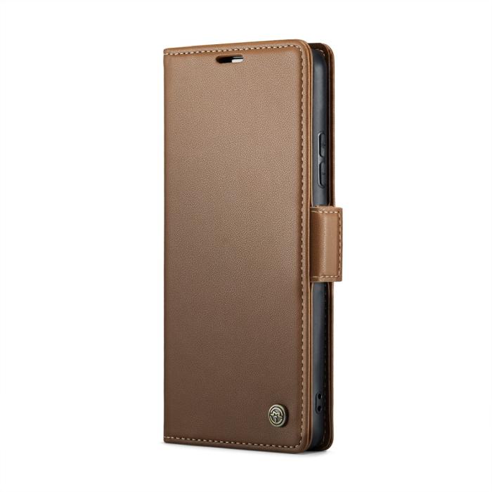 Bild 2, CASEME CASEME Xiaomi Redmi Note 14 5G Fodral RFID Läder Brun - Teknikhallen.se