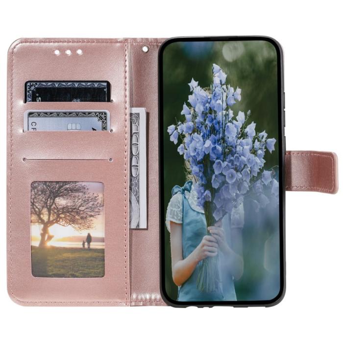 Bild 2,  Xiaomi Redmi Note 14 5G Fodral Mandala Läder Roséguld - Teknikhallen.se