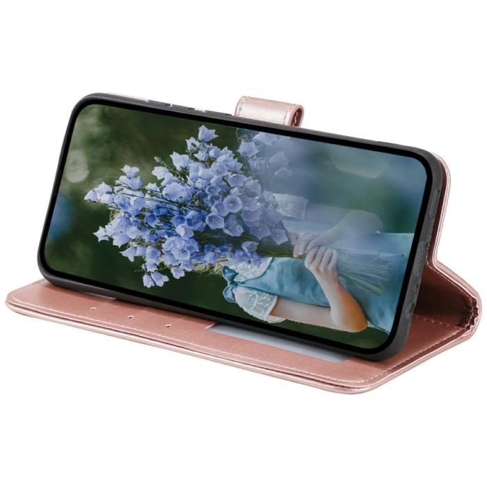 Bild 3,  Xiaomi Redmi Note 14 5G Fodral Mandala Läder Roséguld - Teknikhallen.se