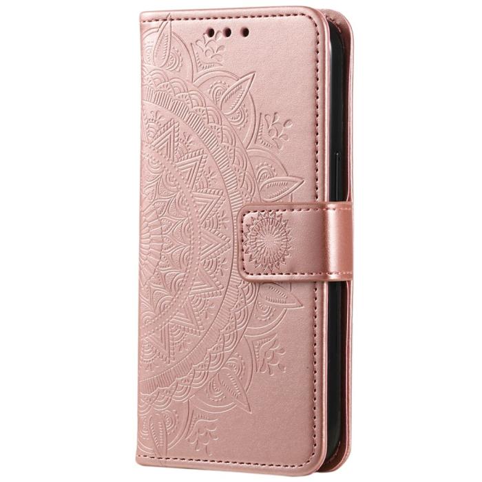 Bild 5,  Xiaomi Redmi Note 14 5G Fodral Mandala Läder Roséguld - Teknikhallen.se