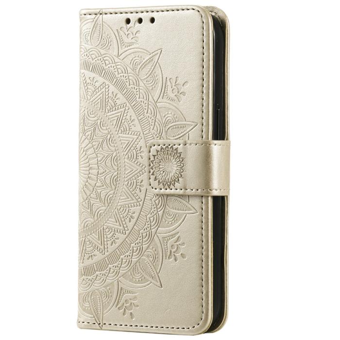 Bild 5,  Xiaomi Redmi Note 14 5G Fodral Mandala Läder Guld - Teknikhallen.se