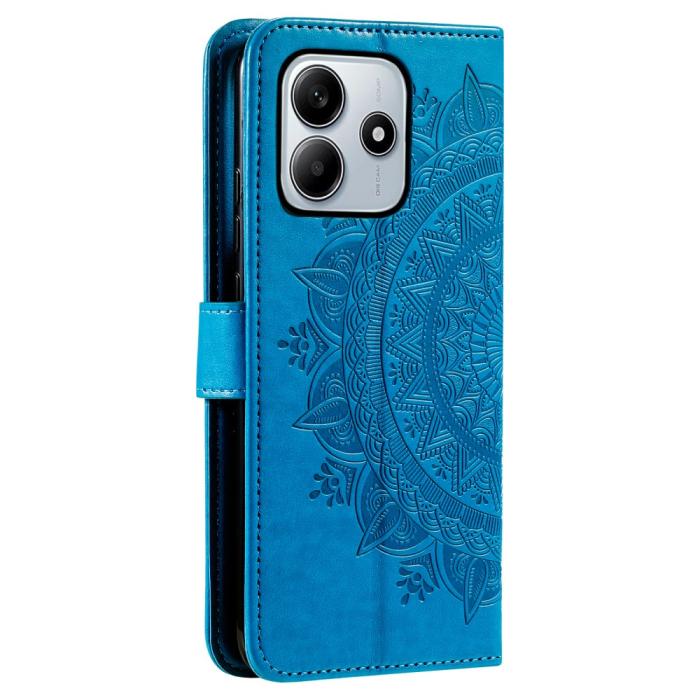 Bild 6,  Xiaomi Redmi Note 14 5G Fodral Mandala Läder Blå - Teknikhallen.se